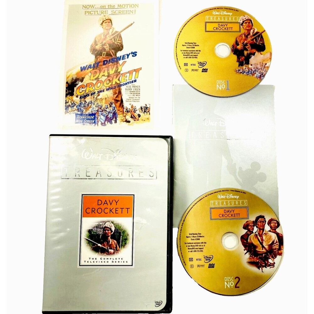 Walt Disney Treasures Davy Crockett DVD Set Volume 1 + Poster + Book *No Tin*